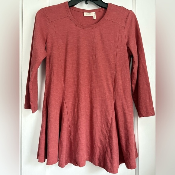 LOGO by Lori Goldstein Tops - Logo by Lori Goldstein 3/4 Sleeves High/low Cotton Top tunic Sz: XS